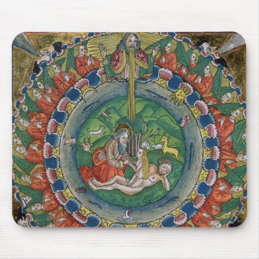 Facsimile kopie van Genesis 2:22 God creëerde Eve, Muismat (Voorkant)