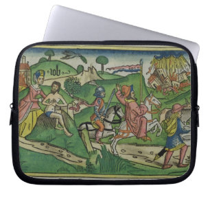 Facsimile kopie van taak: Frontispiece, job sco Laptop Sleeve