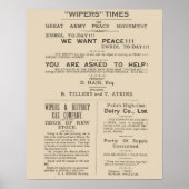 Facsimile Pages uit de Wipers Times 1917 Poster (Voorkant)