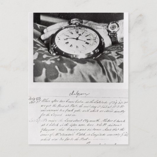 Facsimile van de Pocket Chronometer Briefkaart (Voorkant)