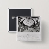 Facsimile van de Pocket Chronometer Vierkante Button 5,1 Cm (Voorkant /achterkant)