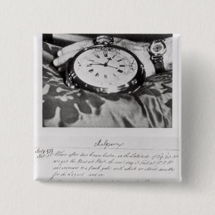 Facsimile van de Pocket Chronometer Vierkante Button 5,1 Cm