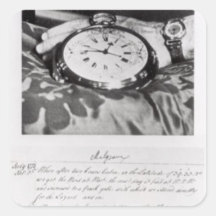 Facsimile van de Pocket Chronometer Vierkante Sticker