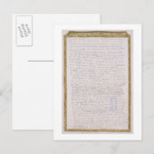 Facsimile van een brief van Elizabeth I aan Franco Briefkaart (Voorkant / Achterkant)