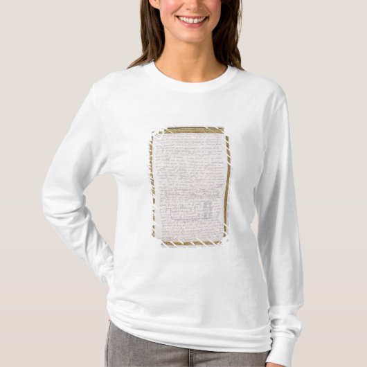 Facsimile van een brief van Elizabeth I aan Franco T-shirt (Voorkant)