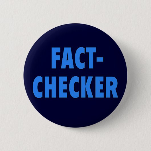 FACT-CHECKER-T-shirt Ronde Button 5,7 Cm (Voorkant)