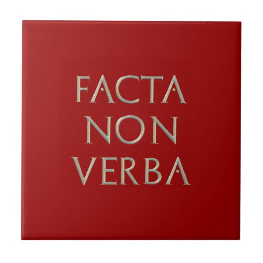 Facta Non Verba Tile Tegeltje (Voorkant)