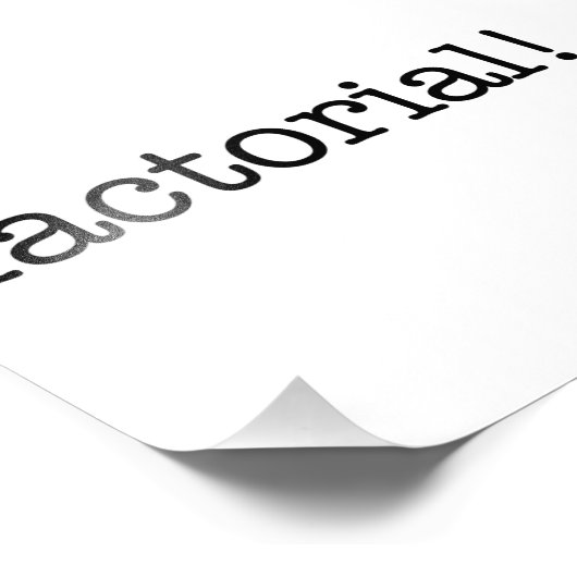 Factoriaal! Foto Afdruk (Hoek)