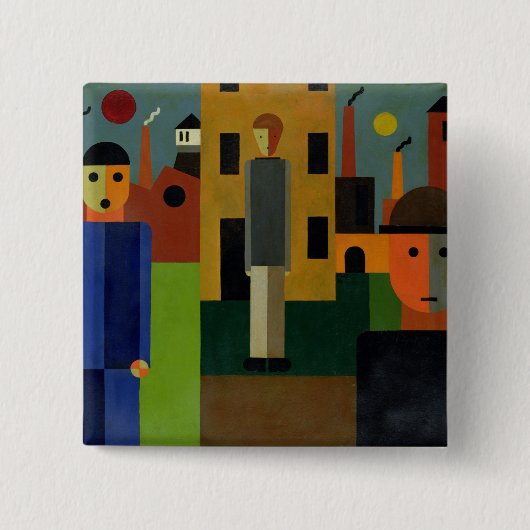 Factories, 1926 vierkante button 5,1 cm (Voorkant)