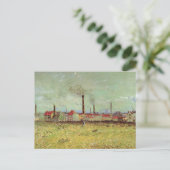 Factories in Asnieres door Vincent van Gogh Briefkaart (Staand voorkant)