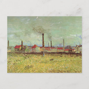 Factories in Asnieres door Vincent van Gogh Briefkaart