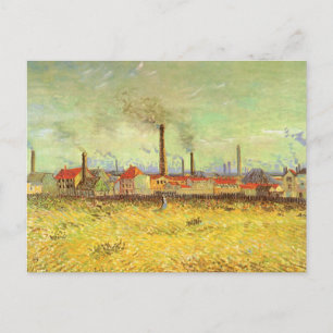 Factories in Asnieres door Vincent van Gogh Briefkaart