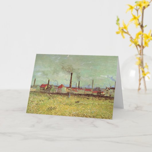 Factories in Asnieres door Vincent van Gogh Kaart (Gele Bloem)