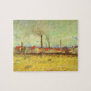 Factories in Asnieres door Vincent van Gogh Legpuzzel