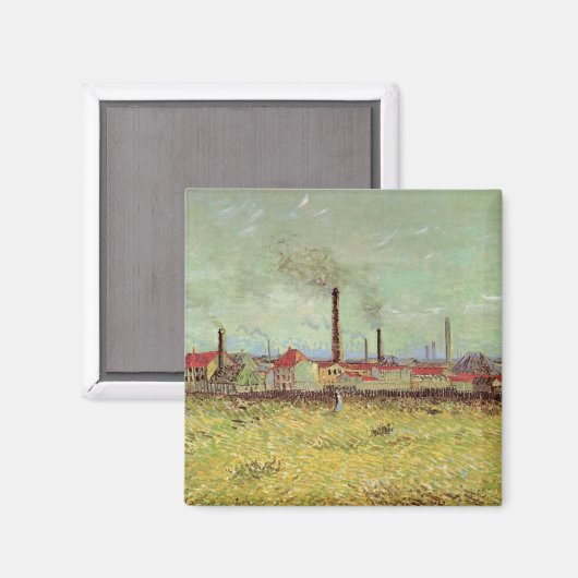 Factories in Asnieres door Vincent van Gogh Magneet (Voorkant / Achterkant)
