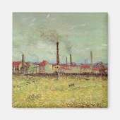 Factories in Asnieres door Vincent van Gogh Magneet (Voorkant)
