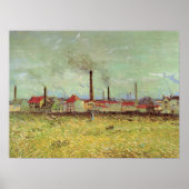 Factories in Asnieres door Vincent van Gogh Poster (Voorkant)