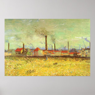 Factories in Asnieres door Vincent van Gogh Poster