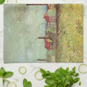 Factories in Asnieres door Vincent van Gogh Theedoek (Gevouwen)