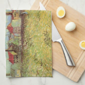 Factories in Asnieres door Vincent van Gogh Theedoek (Quarter Fold)