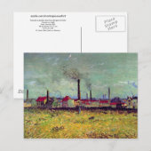 Factories in Asnières, Vincent van Gogh Briefkaart (Voorkant / Achterkant)