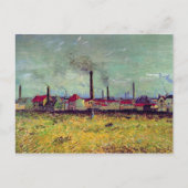 Factories in Asnières, Vincent van Gogh Briefkaart (Voorkant)