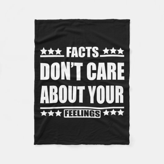 Facts Don't Care About Your Feelings Fleece Deken (Voorkant)