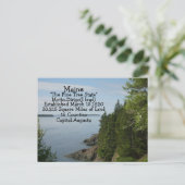 Facts of Maine Postcard Briefkaart (Staand voorkant)