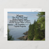 Facts of Maine Postcard Briefkaart (Voorkant / Achterkant)