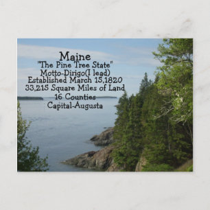 Facts of Maine Postcard Briefkaart
