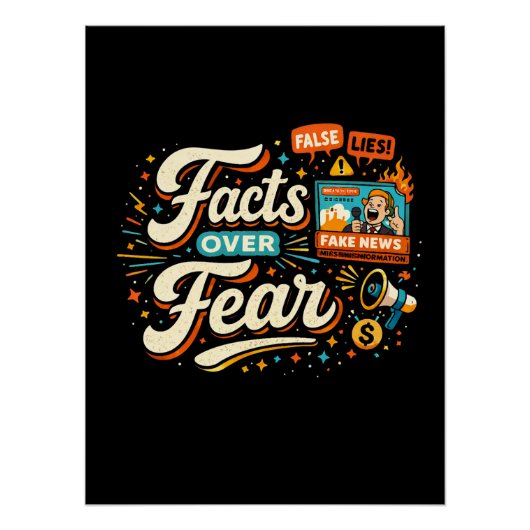 Facts Over Fear Perfect Poster (Voorkant)