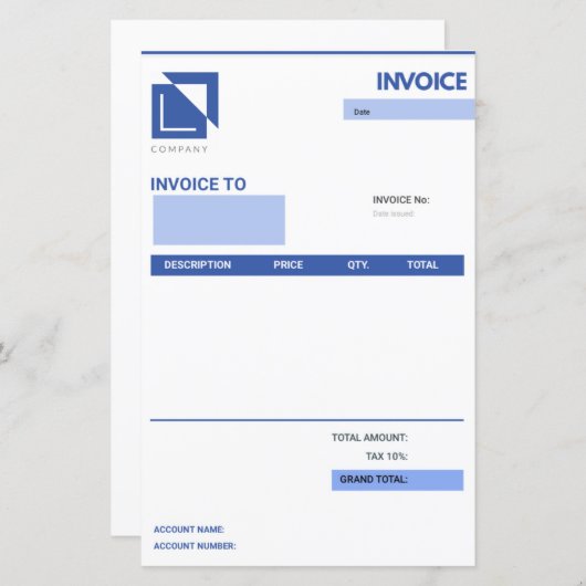 Factuur (Voorkant / Achterkant)