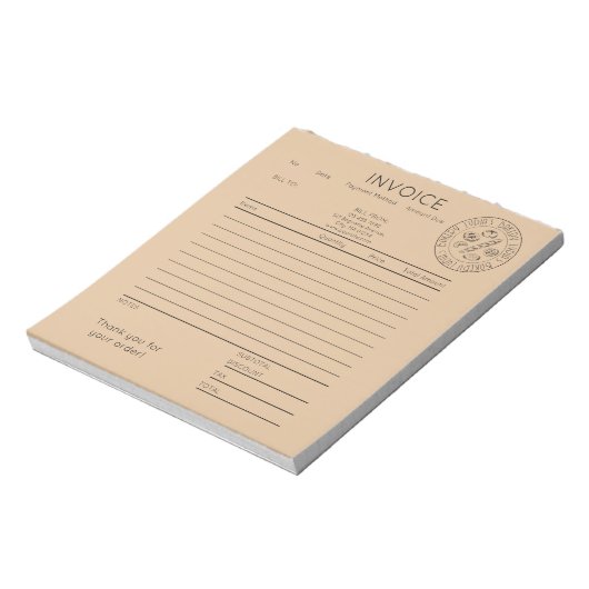 Factuur Custom Kraft Bakery Notitieblok (Linkerzijde)