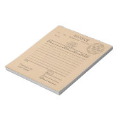 Factuur Custom Kraft Bakkerij Notitieblok (Linkerzijde)