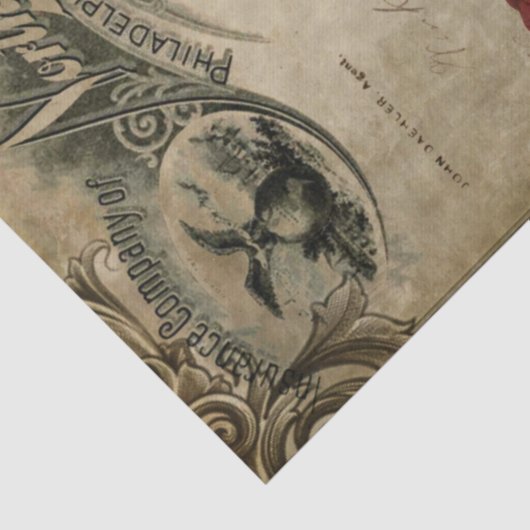 factuur en Roos Shabby Chic Decoupage Tissuepapier (Detail)