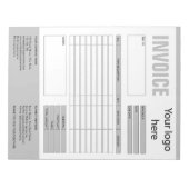 Factuur Formulier Zakelijke Offerte Logo Toevoegen Notitieblok (Voorkant)