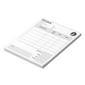 Factuur met bewerkbaar logo notitieblok (Linkerzijde)