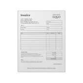 Factuur Modern Minimalist Professional Notitieblok (Linkerzijde)