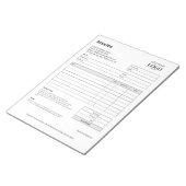 Factuur Modern Minimalist Professional Notitieblok (Schuin)