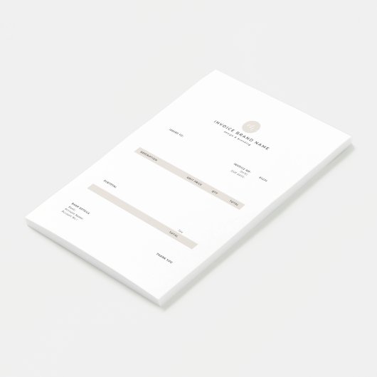 factuur ontwerp post-it® notes (Schuin)