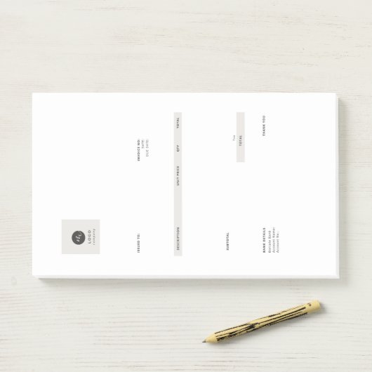 factuur post-it® notes (Op bureau)