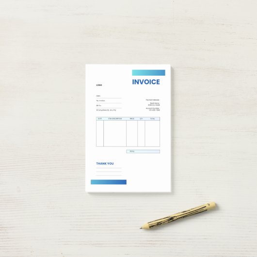 factuur post-it® notes (Op bureau)