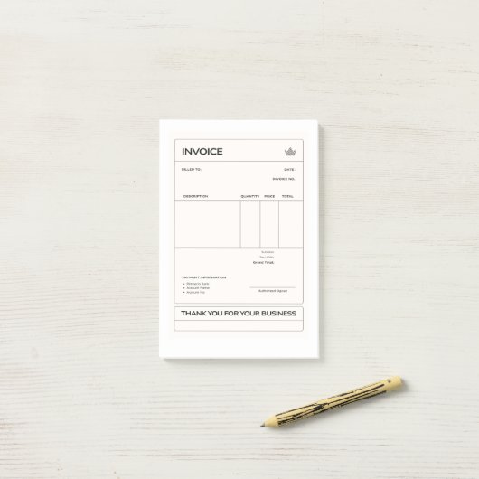 factuur post-it® notes (Op bureau)
