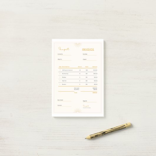 factuur post-it® notes (Op bureau)