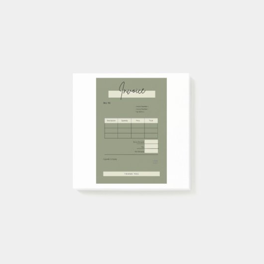 factuur post-it® notes (Voorkant)