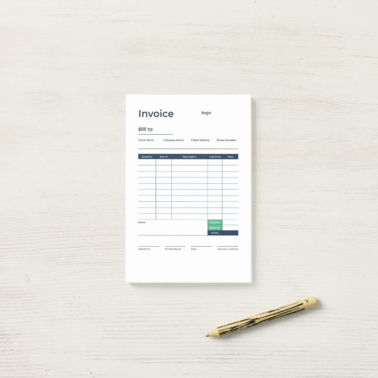 factuur post-it® notes (Op bureau)