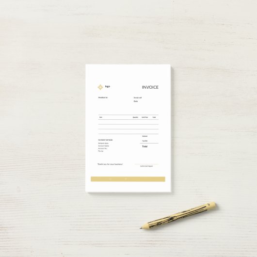 factuur post-it® notes (Op bureau)