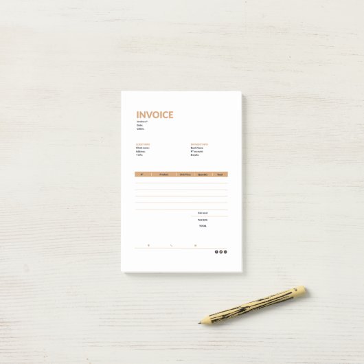 factuur post-it® notes (Op bureau)