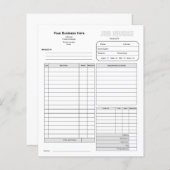 Factuur voor kleine bedrijven (Voorkant / Achterkant)