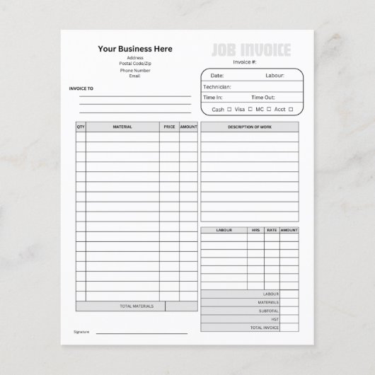 Factuur voor kleine bedrijven (Voorkant)